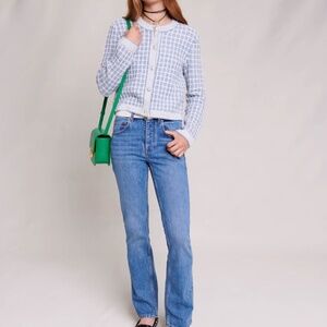 NWT Maje Checked Cardigan